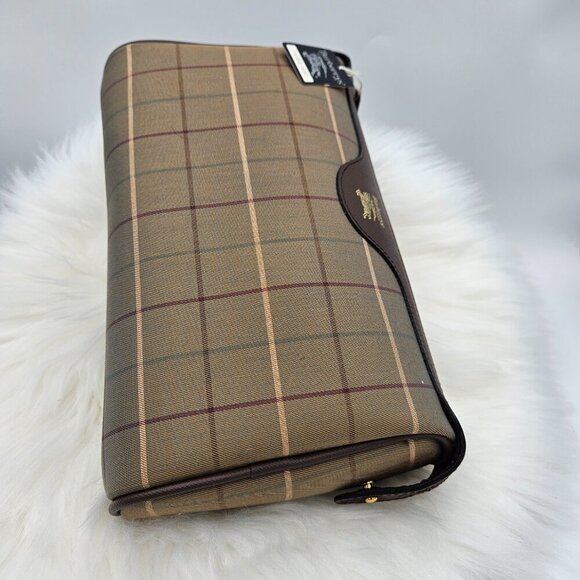 Burberrys Nova Check Brown Canvas & Leather Clutch Bag - Picture 4 of 16